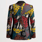 African Wild Animal Skins Blazer Triangles Pattern Afro Pattern Style