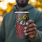 African Wild Animal Skins 4 in 1 Can Cooler Tumbler Triangles Pattern Afro Pattern Style - African Pride