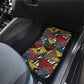 African Wild Animal Skins Car Mats Triangles Pattern Afro Pattern Style - African Pride