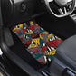 African Wild Animal Skins Car Mats Triangles Pattern Afro Pattern Style - African Pride
