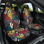 African Wild Animal Skins Car Seat Cover Triangles Pattern Afro Pattern Style - African Pride