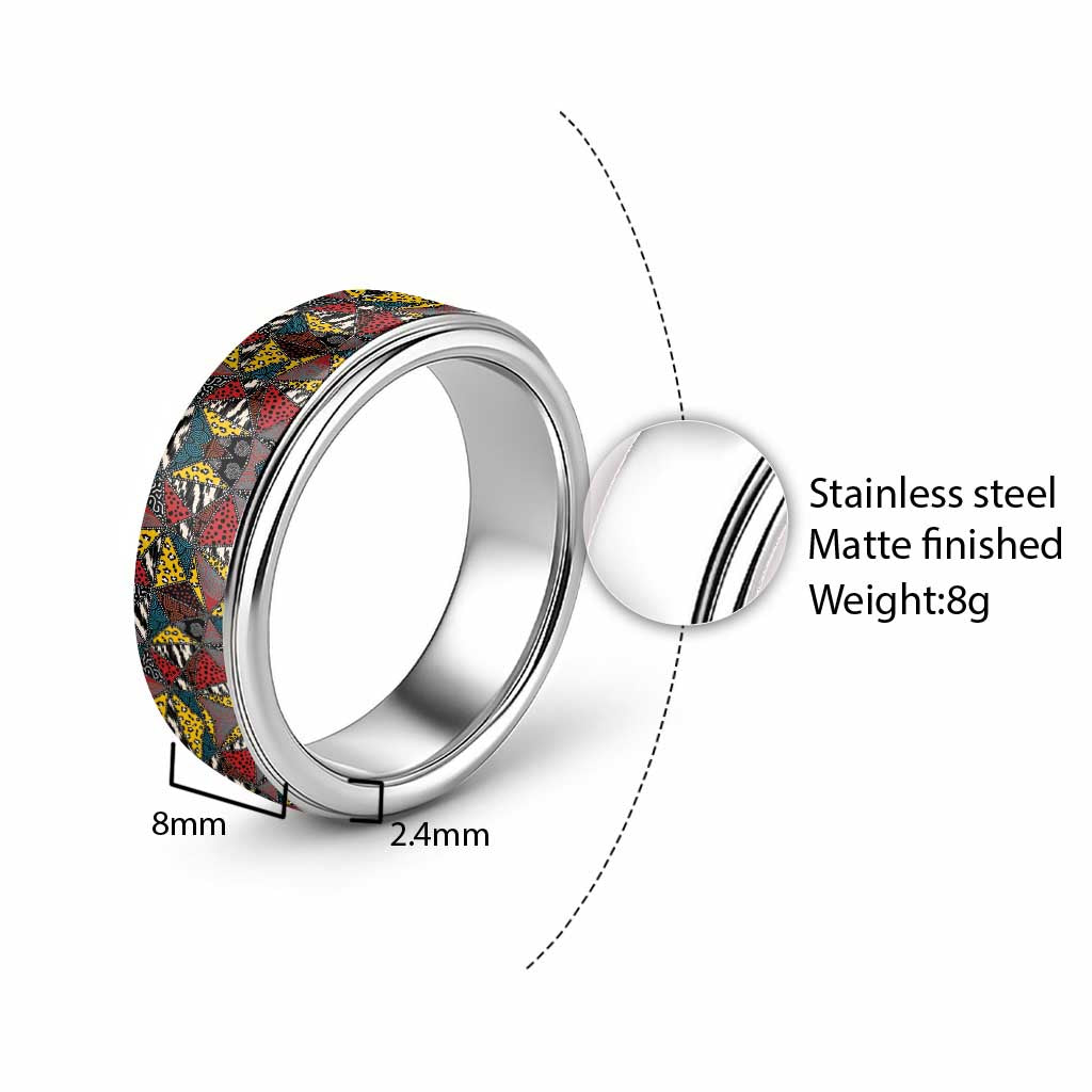 African Wild Animal Skins Classic Ring Triangles Pattern Afro Pattern Style - African Pride