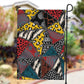 African Wild Animal Skins Garden Flag Triangles Pattern Afro Pattern Style - African Pride