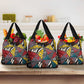 African Wild Animal Skins Grocery Bag Triangles Pattern Afro Pattern Style - African Pride