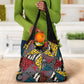 African Wild Animal Skins Grocery Bag Triangles Pattern Afro Pattern Style - African Pride