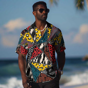 African Wild Animal Skins Hawaiian Shirt Triangles Pattern Afro Pattern Style - African Pride
