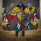 African Wild Animal Skins Hooded Blanket Triangles Pattern Afro Pattern Style - African Pride