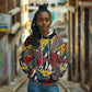 African Wild Animal Skins Hoodie Triangles Pattern Afro Pattern Style - African Pride