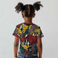 African Wild Animal Skins Kid T shirt Triangles Pattern Afro Pattern Style - African Pride