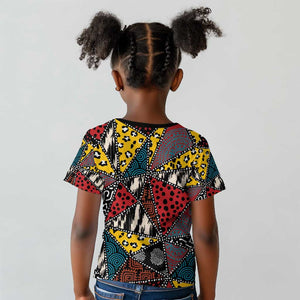 African Wild Animal Skins Kid T shirt Triangles Pattern Afro Pattern Style - African Pride