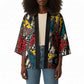African Wild Animal Skins Kimono Triangles Pattern Afro Pattern Style