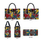 African Wild Animal Skins Leather Bag Triangles Pattern Afro Pattern Style