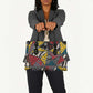 African Wild Animal Skins Leather Bag Triangles Pattern Afro Pattern Style