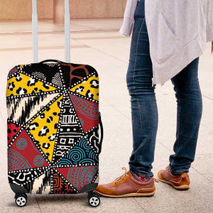 African Wild Animal Skins Luggage Cover Triangles Pattern Afro Pattern Style - African Pride
