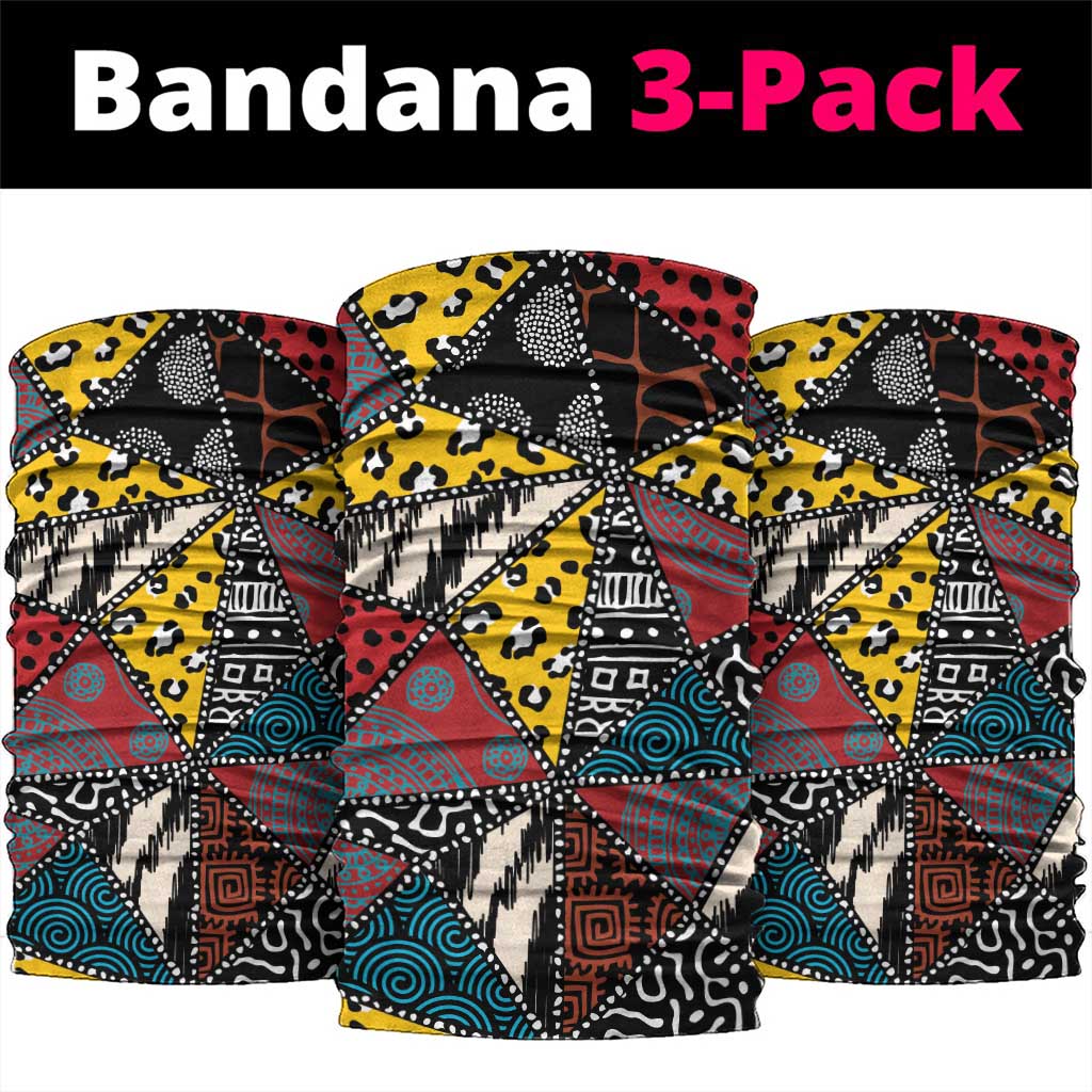 African Wild Animal Skins Neck Gaiter Triangles Pattern Afro Pattern Style LT9