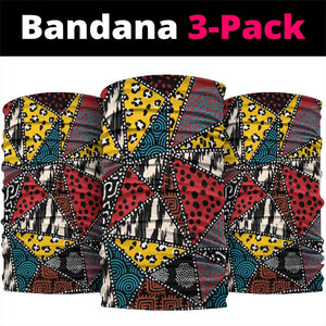 African Wild Animal Skins Neck Gaiter Triangles Pattern Afro Pattern Style - African Pride