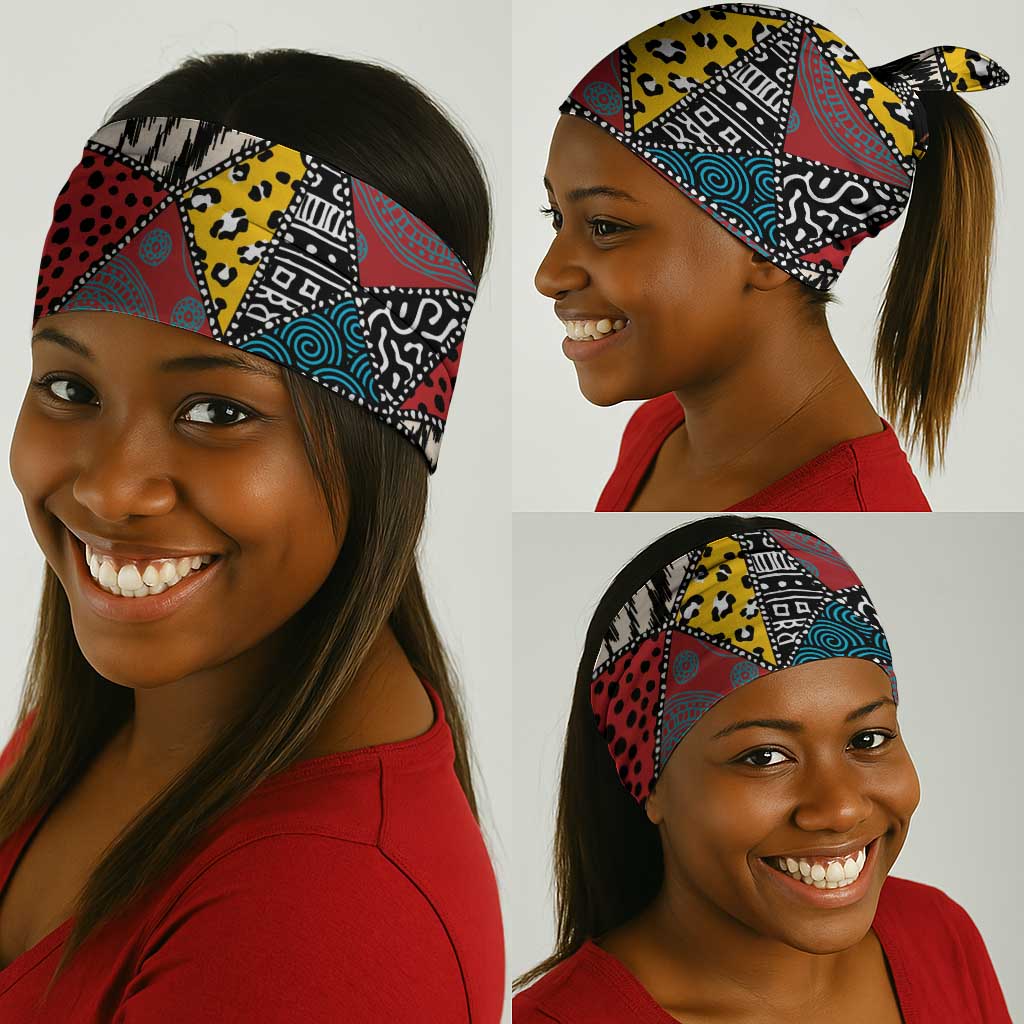 African Wild Animal Skins Neck Gaiter Triangles Pattern Afro Pattern Style LT9
