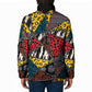 African Wild Animal Skins Padded Jacket Triangles Pattern Afro Pattern Style
