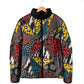 African Wild Animal Skins Padded Jacket Triangles Pattern Afro Pattern Style