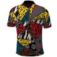 African Wild Animal Skins Polo Shirt Triangles Pattern Afro Pattern Style - African Pride
