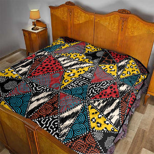 African Wild Animal Skins Quilt Triangles Pattern Afro Pattern Style - African Pride