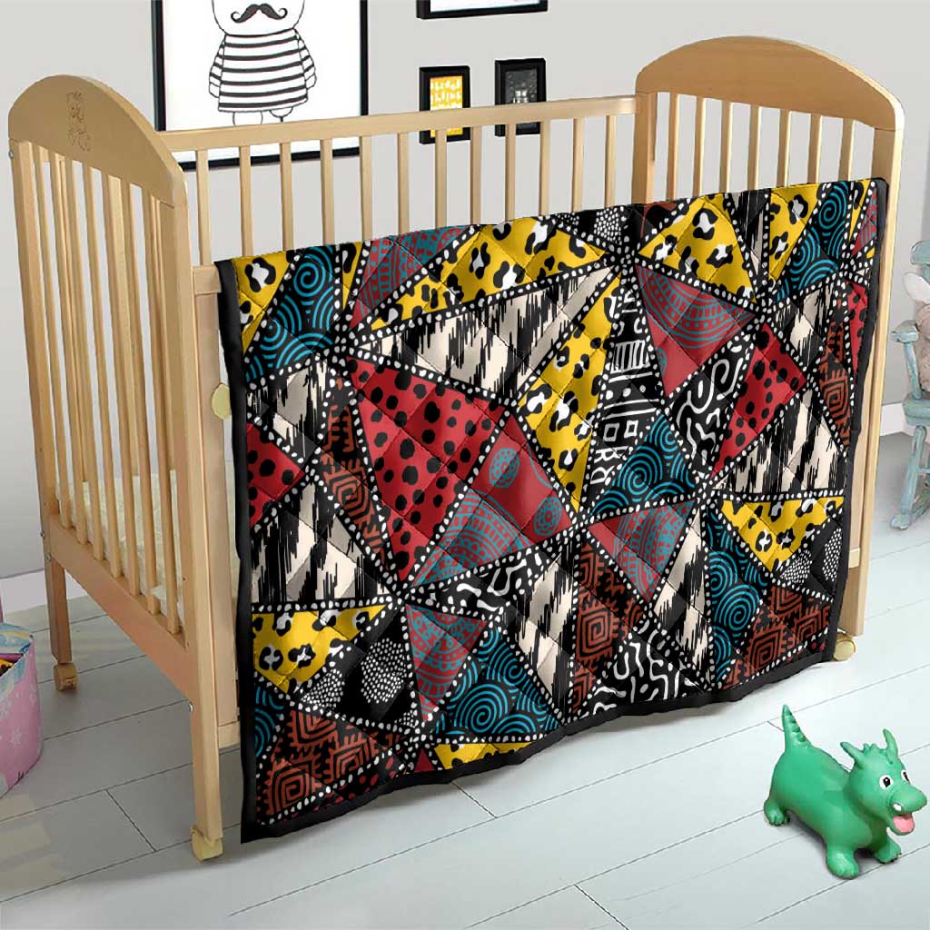 African Wild Animal Skins Quilt Triangles Pattern Afro Pattern Style - African Pride
