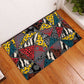 African Wild Animal Skins Rubber Doormat Triangles Pattern Afro Pattern Style - African Pride
