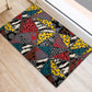 African Wild Animal Skins Rubber Doormat Triangles Pattern Afro Pattern Style - African Pride