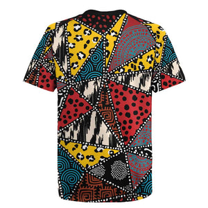 African Wild Animal Skins Rugby Jersey Triangles Pattern Afro Pattern Style - African Pride