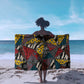 African Wild Animal Skins Sarong Triangles Pattern Afro Pattern Style - African Pride