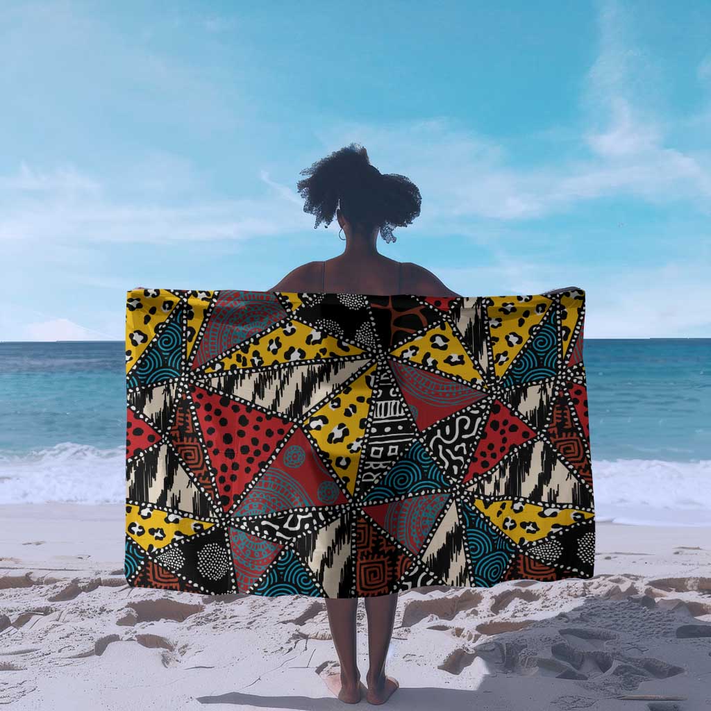 African Wild Animal Skins Sarong Triangles Pattern Afro Pattern Style - African Pride