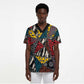 African Wild Animal Skins Scrub Top Triangles Pattern Afro Pattern Style