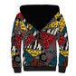 African Wild Animal Skins Sherpa Hoodie Triangles Pattern Afro Pattern Style - African Pride