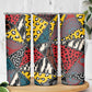African Wild Animal Skins Skinny Tumbler Triangles Pattern Afro Pattern Style - African Pride