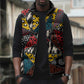African Wild Animal Skins Sleeveless Puffer Jacket Triangles Pattern Afro Pattern Style