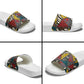 African Wild Animal Skins Slide Sandals Triangles Pattern Afro Pattern Style