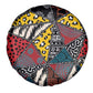 African Wild Animal Skins Spare Tire Cover Triangles Pattern Afro Pattern Style - African Pride