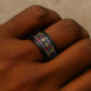 African Wild Animal Skins Spinner Ring Triangles Pattern Afro Pattern Style - African Pride