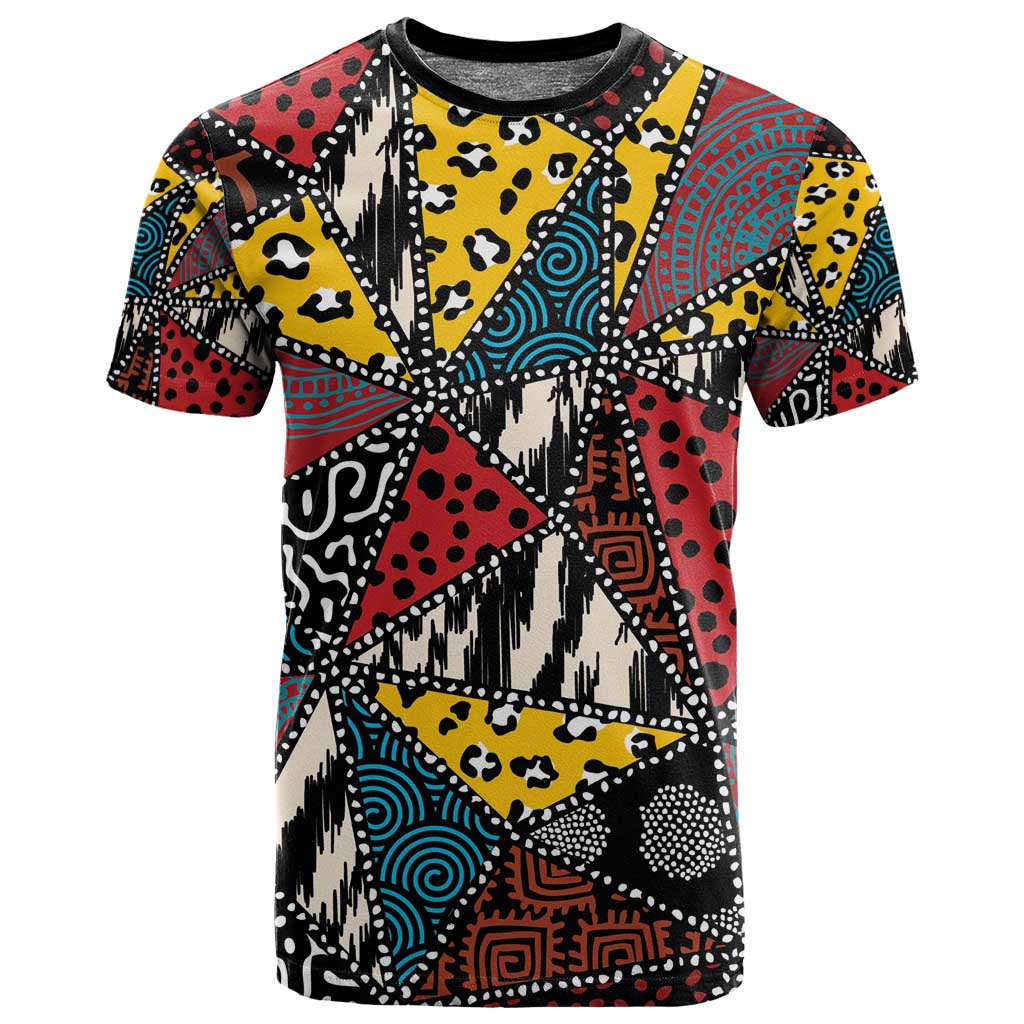 African Wild Animal Skins T shirt Triangles Pattern Afro Pattern Style - African Pride
