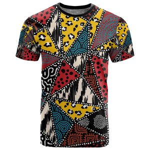 African Wild Animal Skins T shirt Triangles Pattern Afro Pattern Style - African Pride