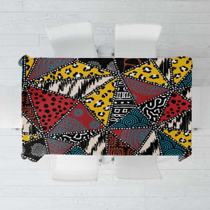 African Wild Animal Skins Tablecloth Triangles Pattern Afro Pattern Style - African Pride