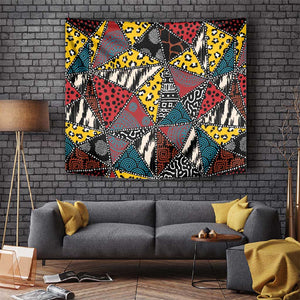 African Wild Animal Skins Tapestry Triangles Pattern Afro Pattern Style - African Pride
