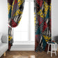 African Wild Animal Skins Window Curtain Triangles Pattern Afro Pattern Style - African Pride