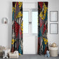 African Wild Animal Skins Window Curtain Triangles Pattern Afro Pattern Style - African Pride