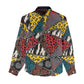 African Wild Animal Skins Women Casual Shirt Triangles Pattern Afro Pattern Style - African Pride