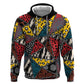 African Wild Animal Skins Zip Hoodie Triangles Pattern Afro Pattern Style - African Pride