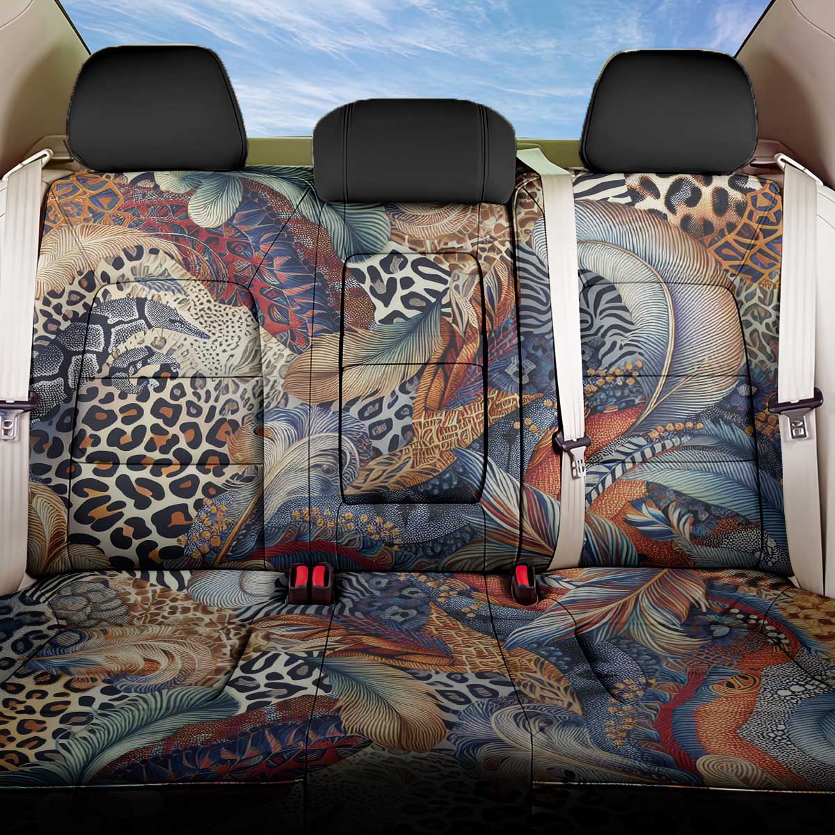 African Wild Animal Skins Back Car Seat Cover Unique Leopard Zebra And Snake Patterns - African Pride