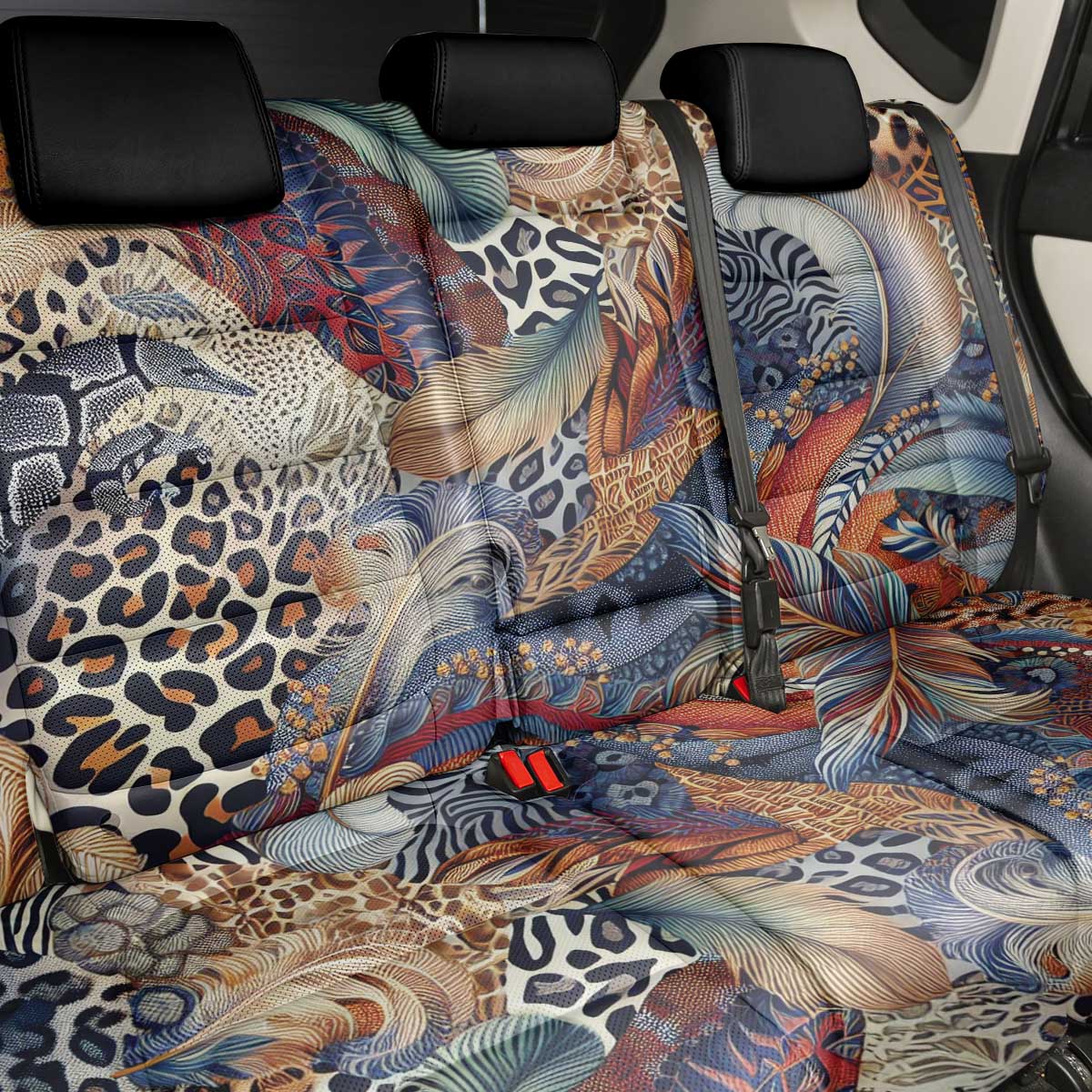 African Wild Animal Skins Back Car Seat Cover Unique Leopard Zebra And Snake Patterns - African Pride