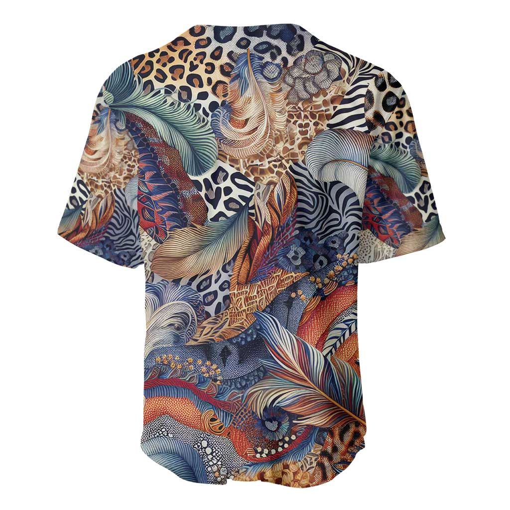 African Wild Animal Skins Baseball Jersey Unique Leopard Zebra And Snake Patterns - African Pride