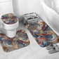African Wild Animal Skins Bathroom Set Unique Leopard Zebra And Snake Patterns